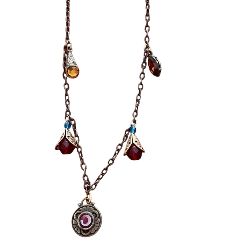 Signed Robert Rose vintage necklace, signed. Many colors and shapes.